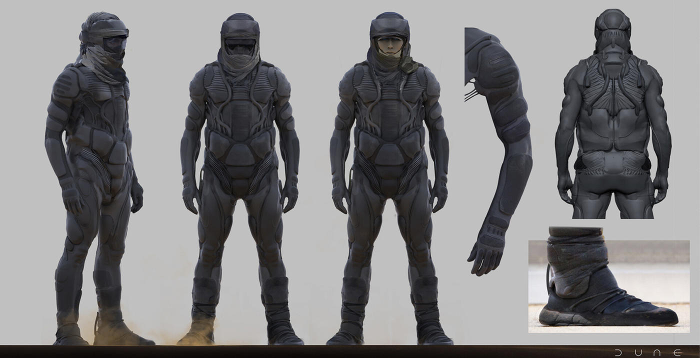 Dune 2021 Movie Concept Art by Joseph Cross 01 Fremen Stillsuit 240228