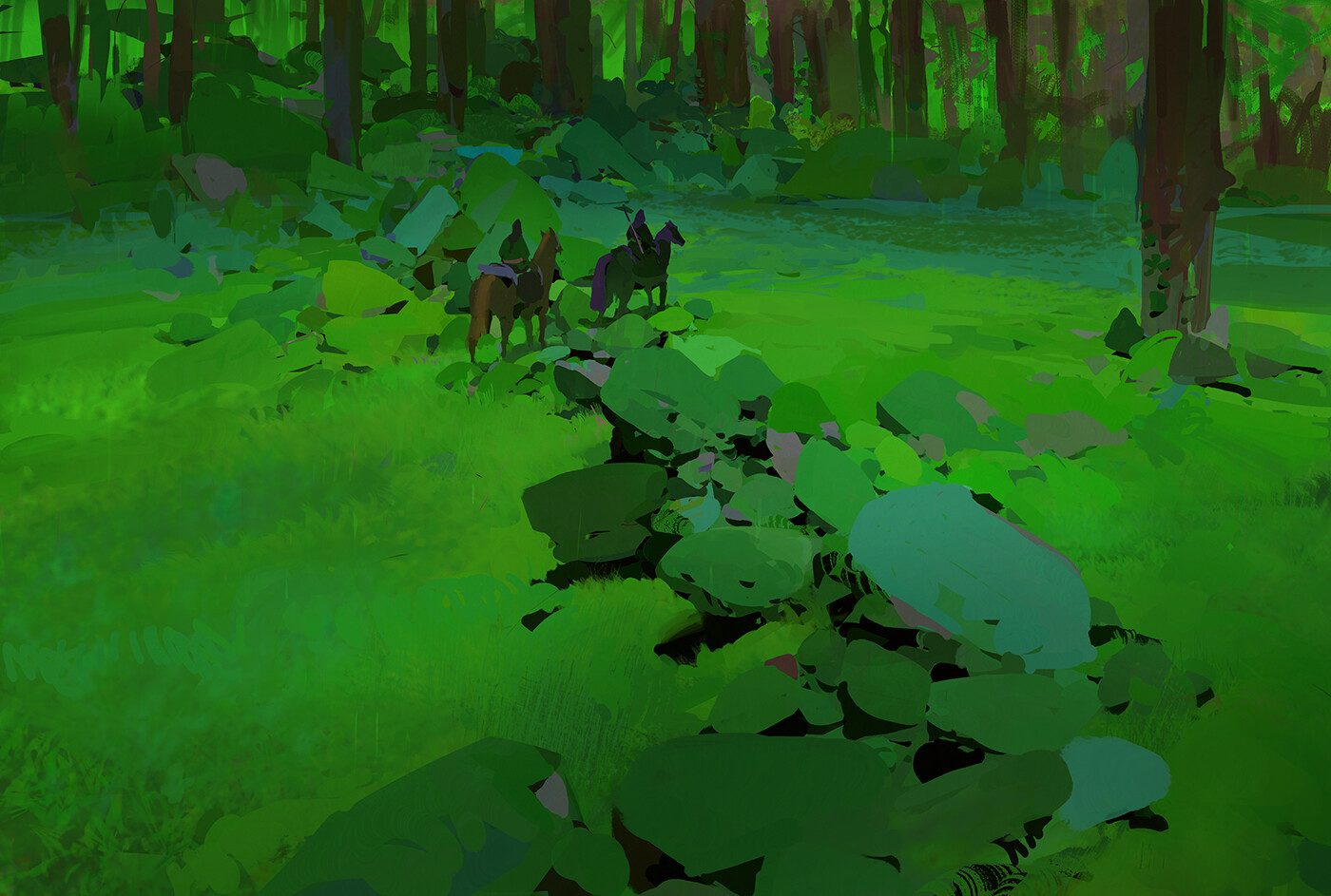 Min Yum Digital Art green