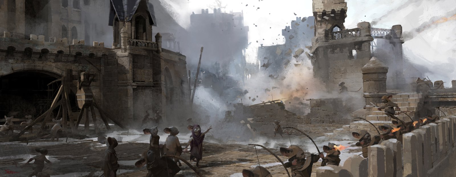 Mouse Guard Concept Art SadieGivingBattleOrders SethEngstrom