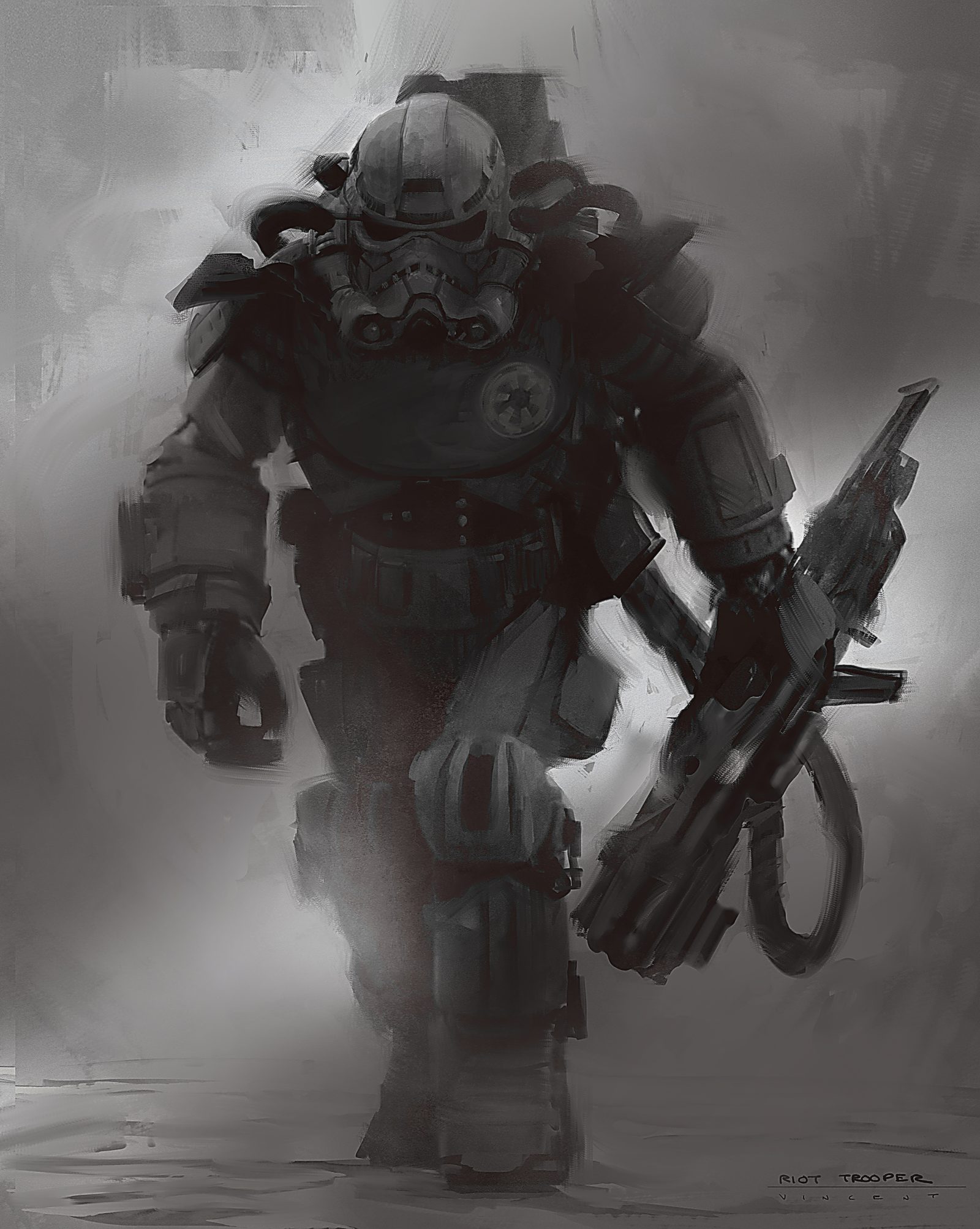Star Wars Andor TV Series Concept Art Sketch V Jenkins 11 Riot Trooper