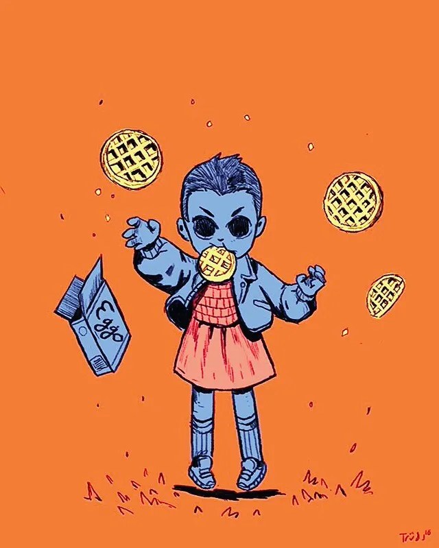 stranger things fan concept art illustration 01 Trudi Castle Eleven Eggos
